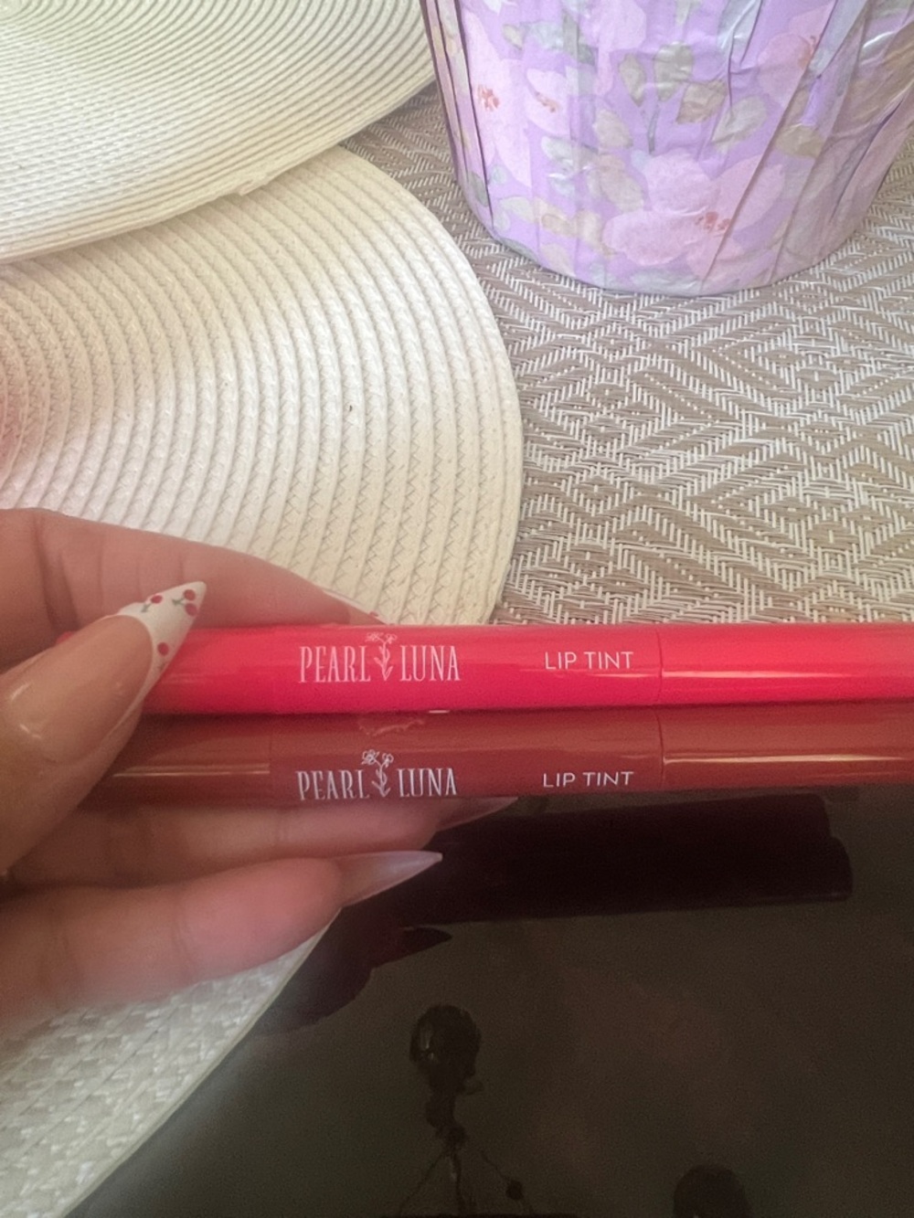 Pearl Luna Lip Tint Duo - Bright Pink & Warm Brown